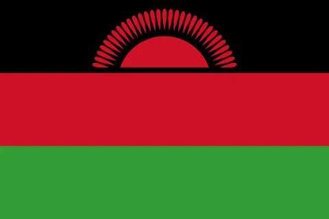 Flag of Malawi Vector illustration Stock-Illustration