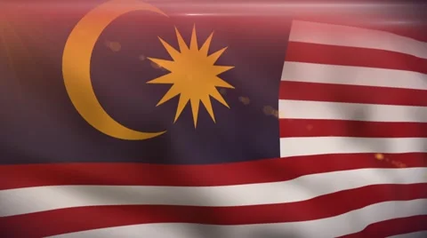 Flag of Malaysia Stock Footage 50385419
