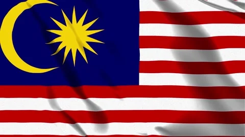 The Flag of Malaysia Stock Footage 242804908
