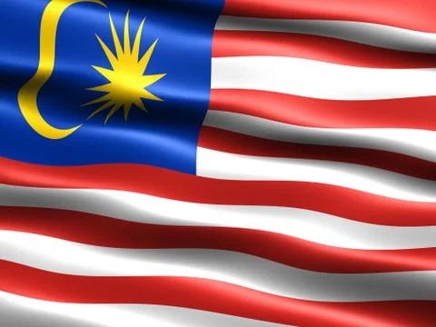 Flag of malaysia Stock Illustration