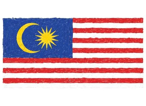 Flag of malaysia Stock Illustration