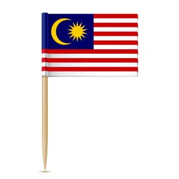 Flag of Malaysia toothpick Stock Illustration