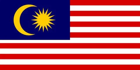 Flag of Malaysia, vector illustration Stock Illustration