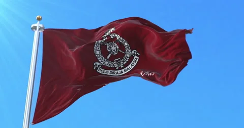 Flag of the Malaysian Special Operations Command, Malaysia. Loop Stock Footage 171859737
