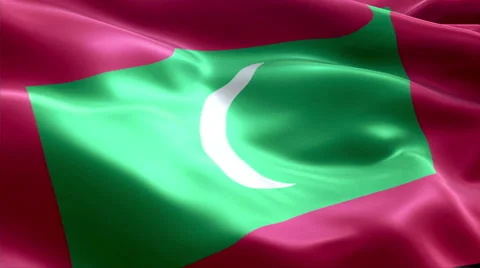 Flag Maldives Stock-Footage 47752594