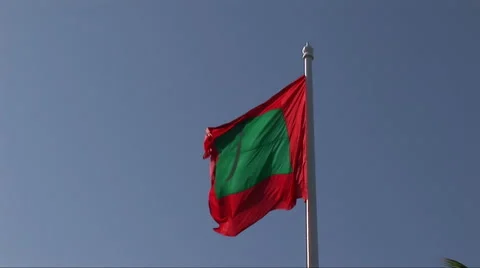 Flag of The Maldives Video stock 59974970
