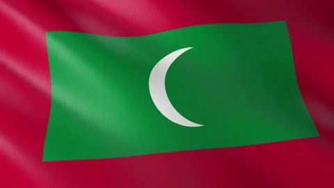Flag of Maldives Stock Footage 151435587