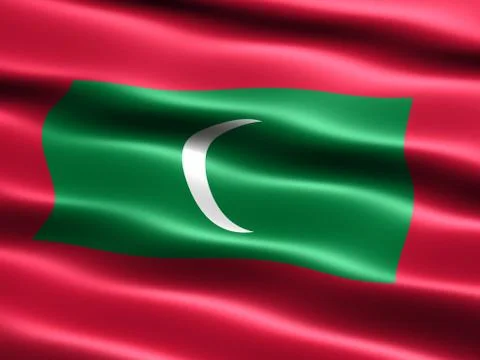 Flag of maldives Stock Illustration