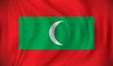Flag of Maldives Stock Illustration