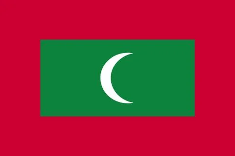 Flag of Maldives Stock Illustration
