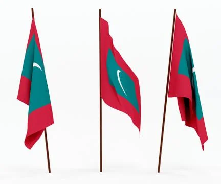 Flag of Maldives Stock Photos