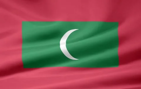 Flag of the Maldives Stock Photos