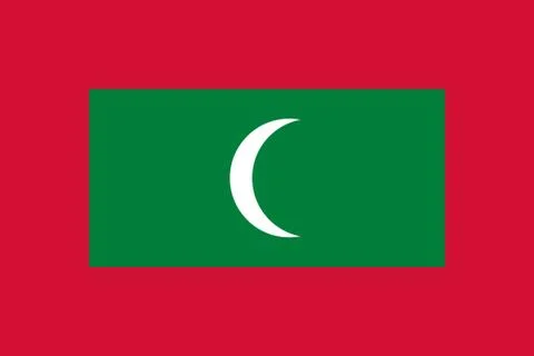 Flag of Maldives Vector illustration Stock Illustration