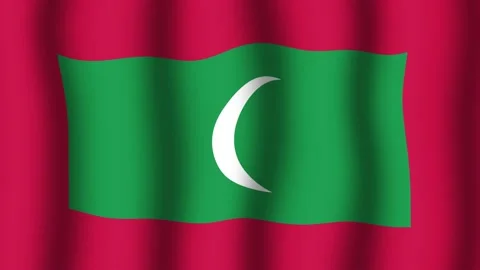 Flag of Maledives Stock Footage 175823413