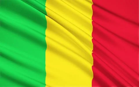 Flag of Mali, Bamako Stock Illustration