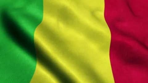 Flag of Mali Beautiful 3d animation of the Mali flag in loop mode Video stock 240174052