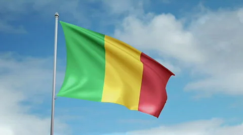 Flag of Mali 스톡 동영상 445362
