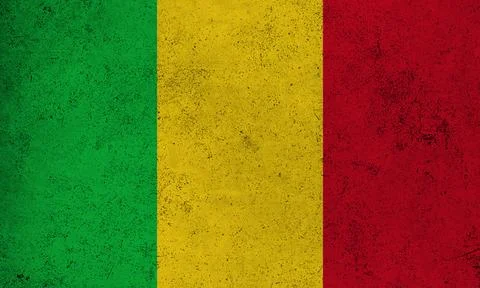 Flag Mali grunge texture Stock Illustration