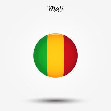 Flag of Mali icon Stock Illustration