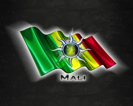 Flag Mali quality designer flag 库存插图
