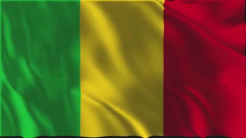 Flag of Mali waving slowly Stock-Footage 339016730