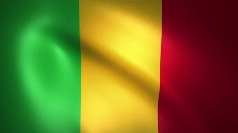 Flag of Mali Waving in the Wind (CG | LOOP) Stock Footage 162146053