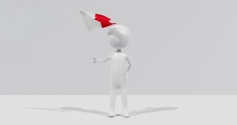 Flag of Malta. 3D Character holding and waving flag 4K UHD 60FPS Stock Footage 226380214