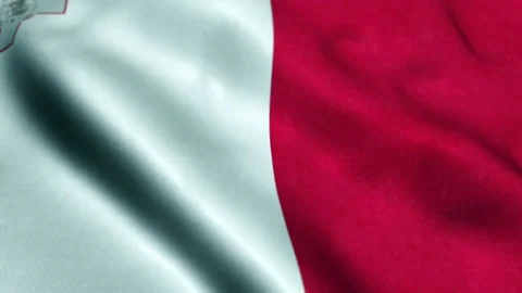 Flag of Malta Beautiful 3d animation of the Malta flag in loop mode Видео 226816801