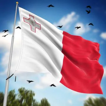 Flag of Malta Flag of Malta , This is a computer generated and 3d rendered... Stock Photos
