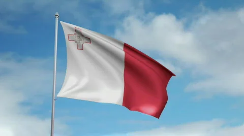 Flag of Malta Video stock 445356