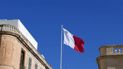 The Flag of Malta Stock Footage 83214316