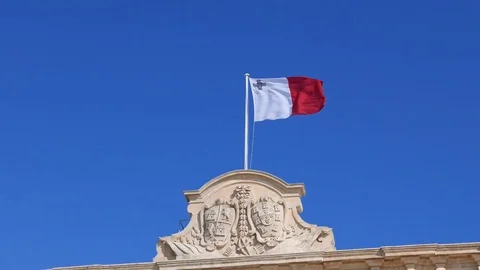 The Flag of Malta Stock Footage 83215393