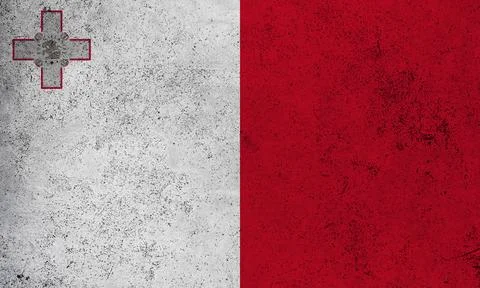 Flag Malta grunge texture Illustrazione stock