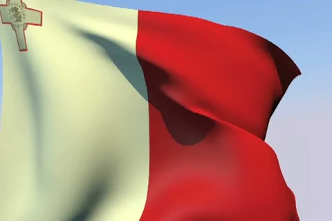 Flag of Malta NTSC Stock Footage 14588877