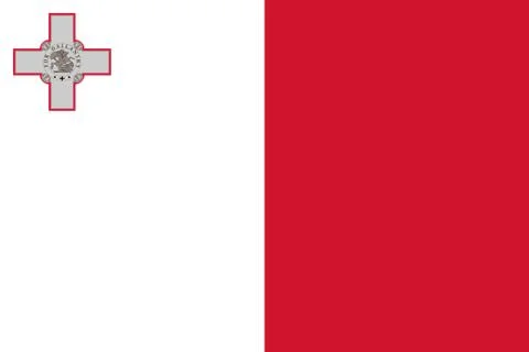 Flag of Malta Vector illustration Illustrazione stock