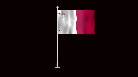 Flag of Malta waving Stock Footage 320898379
