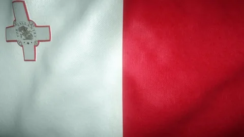 Flag of malta waving in the wind Stock-Footage 125829890