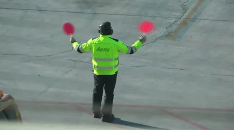 Flag man Stock Footage 10719505