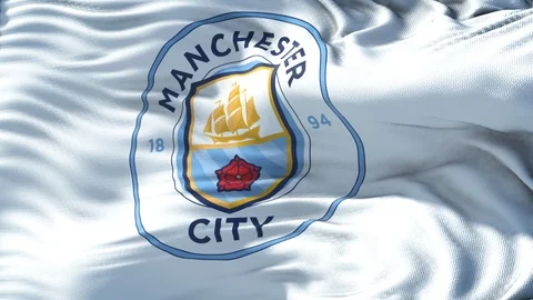 Flag of Manchester City Loop Stock Footage 104783181