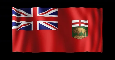 Flag of Manitoca, long ratio (2:1), seamless loop animation 動画素材 82895183