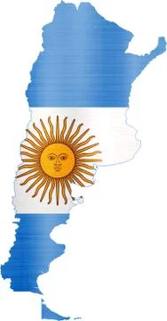 Flag map argentina illustration Illustrazione stock