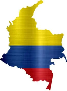Flag map colombia illustration Stock Illustration