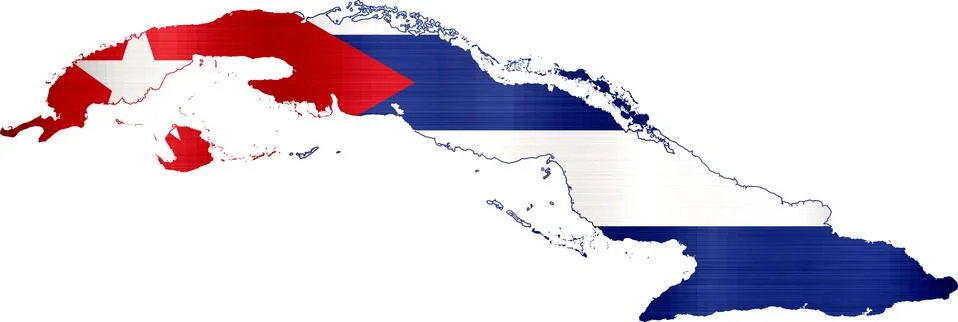 Flag map cuba illustation Illustrazione stock