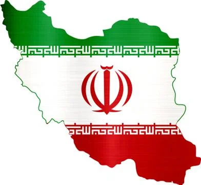 Flag map iran illustration Stock Illustration