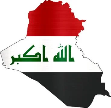 Flag map iraq illustration 스톡 일러스트