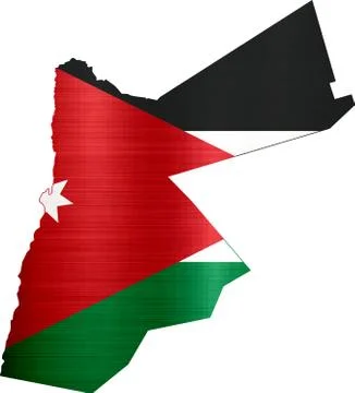 Flag map jordan illustration Illustrazione stock