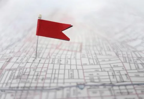 Flag map red Stock Photos