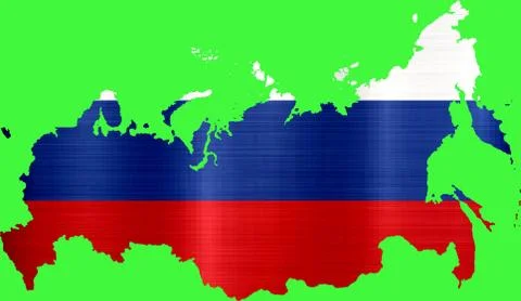 Flag map russia illustration Stock Illustration