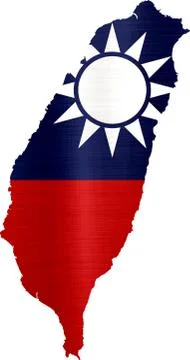 Flag map  taiwan illustration Stock Illustration
