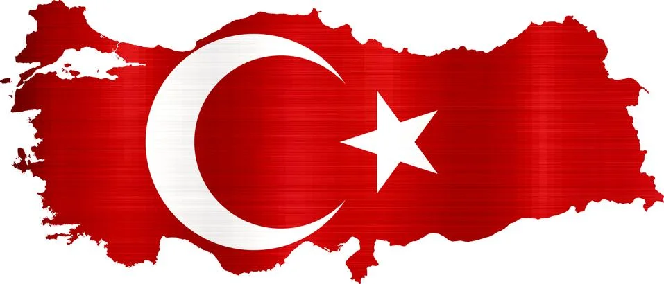 Flag map turkey illustration Stock Illustration